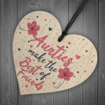 Auntie Gifts Best Friend Plaque Handmade Wood Heart Keepsake