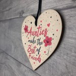 Auntie Gifts Best Friend Plaque Handmade Wood Heart Keepsake