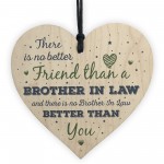 Gifts For Brother In Law Birthday Card Heart Plaque Friend Gift