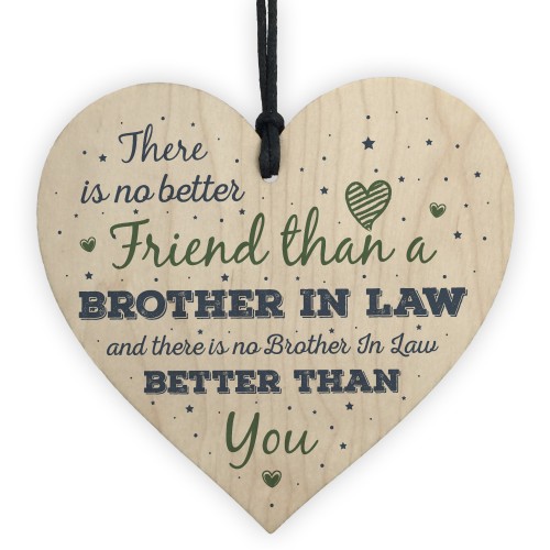 Gifts For Brother In Law Birthday Card Heart Plaque Friend Gift