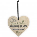 Gifts For Brother In Law Birthday Card Heart Plaque Friend Gift