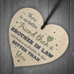 Gifts For Brother In Law Birthday Card Heart Plaque Friend Gift