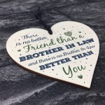 Gifts For Brother In Law Birthday Card Heart Plaque Friend Gift