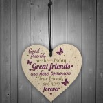 Best Friends Friendship Gifts Handmade Wood Heart Keepsake Sign