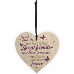 Best Friends Friendship Gifts Handmade Wood Heart Keepsake Sign