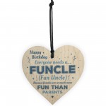 Happy Birthday Uncle Gift Wooden Heart Plaque Thank You Gifts