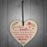 Auntie Gifts For Birthday Shabby Chic Wood Heart Best FRIEND