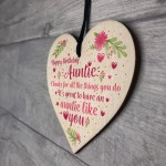 Auntie Gifts For Birthday Shabby Chic Wood Heart Best FRIEND