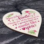 Auntie Gifts For Birthday Shabby Chic Wood Heart Best FRIEND