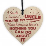 Uncle Birthday Gifts Presents Wooden Heart Plaque Keepsake Gifts