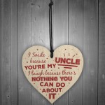 Uncle Birthday Gifts Presents Wooden Heart Plaque Keepsake Gifts