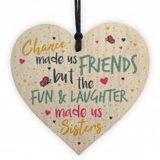 Chance Made Us Best FRIEND Sister Gifts Heart Friendship Gift