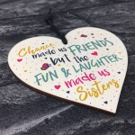 Chance Made Us Best FRIEND Sister Gifts Heart Friendship Gift