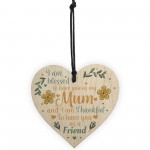 Gifts For Mum Mummy Gran Nanny Best Friend Plaque Wood Heart 