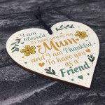 Gifts For Mum Mummy Gran Nanny Best Friend Plaque Wood Heart 