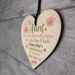 Best Friend Auntie Heart Gift Wood Chic Sign Birthday Keepsake