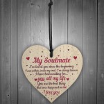 Soulmate Gifts Heart Plaque Anniversary Birthday I Love You Gift