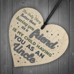 Uncle Gifts Friendship Brother Wooden Heart Plaque Birthday Gift