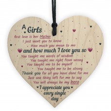 Gifts For Mum Girls First Love Wooden Heart MUM Mummy Gifts