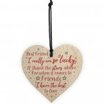 Handmade Best Friend Sign Friendship Plaque Wooden Heart Gift