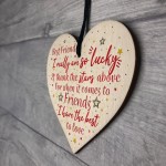 Handmade Best Friend Sign Friendship Plaque Wooden Heart Gift