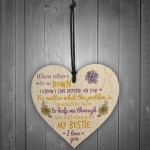 BESTIE Best Friend Friends Plaque Heart Birthday Thank You Gifts