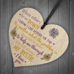 BESTIE Best Friend Friends Plaque Heart Birthday Thank You Gifts
