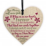 Wooden Heart Keepsake Memorial Plaques For Mum Dad Nan Grandad