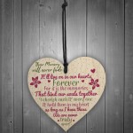 Wooden Heart Keepsake Memorial Plaques For Mum Dad Nan Grandad