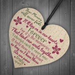 Wooden Heart Keepsake Memorial Plaques For Mum Dad Nan Grandad