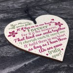 Wooden Heart Keepsake Memorial Plaques For Mum Dad Nan Grandad