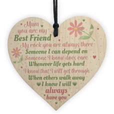 Mum Mumy Best Friend Friends Plaque Heart Birthday Thank You
