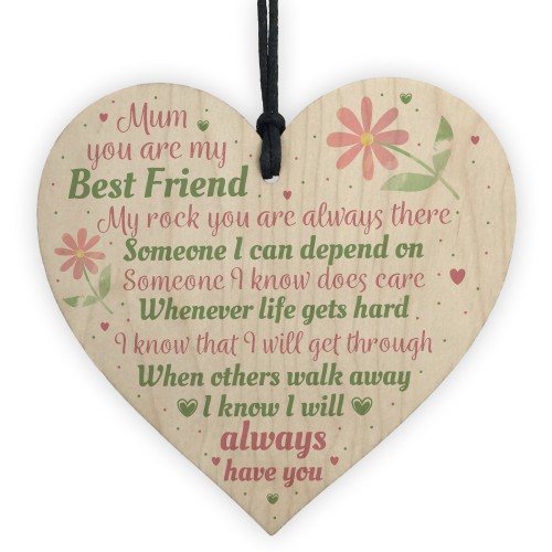 Mum Mumy Best Friend Friends Plaque Heart Birthday Thank You