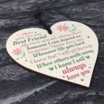 Mum Mumy Best Friend Friends Plaque Heart Birthday Thank You