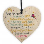 Friendship Gift Best Special Friend Wood Heart Sign Birthday