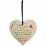 Friendship Gift Best Special Friend Wood Heart Sign Birthday