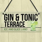 Gin And Tonic Funny Alcohol Gift Man Cave Home Bar Plaque Sign