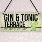 Gin And Tonic Funny Alcohol Gift Man Cave Home Bar Plaque Sign