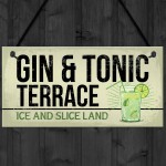 Gin And Tonic Funny Alcohol Gift Man Cave Home Bar Plaque Sign