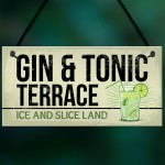 Gin And Tonic Funny Alcohol Gift Man Cave Home Bar Plaque Sign