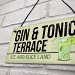 Gin And Tonic Funny Alcohol Gift Man Cave Home Bar Plaque Sign