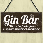 Gin Bar Sign Man Cave Bar Plaque Alcohol Novelty Shabby Gift 