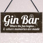 Gin Bar Sign Man Cave Bar Plaque Alcohol Novelty Shabby Gift 