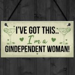 Gindependent Funny Alcohol Man Cave Home Bar Plaque Pub Sign