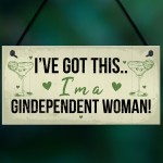 Gindependent Funny Alcohol Man Cave Home Bar Plaque Pub Sign