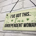 Gindependent Funny Alcohol Man Cave Home Bar Plaque Pub Sign