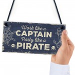 Funny Nautical Sign Captain Pirate Bar Pub Man Cave Plaque Gift