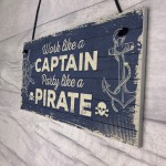 Funny Nautical Sign Captain Pirate Bar Pub Man Cave Plaque Gift