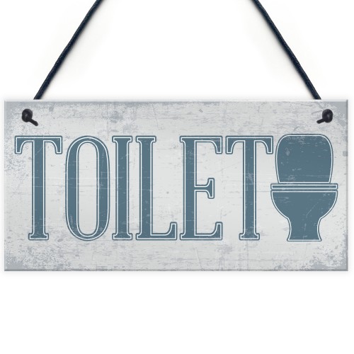 Shabby Chic Hanging Plaque Toilet Bathroom The Loo Door Sign