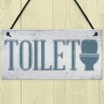 Shabby Chic Hanging Plaque Toilet Bathroom The Loo Door Sign